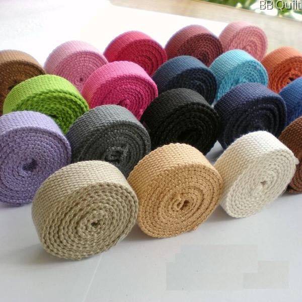 20mm widthPolyestercotton Canvas WebbingBag Straps16 colours